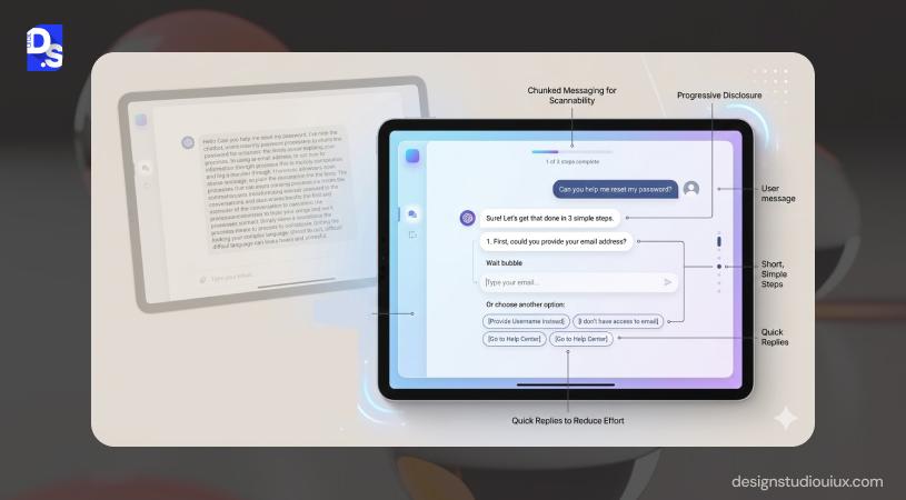Minimize Cognitive Load- Second Principle of Chatbot UI UX