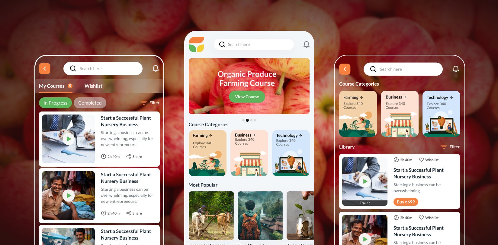 Farming App UI/UX Design & Development