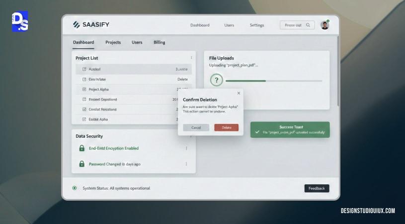 Lack of feedback & system status